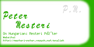 peter mesteri business card